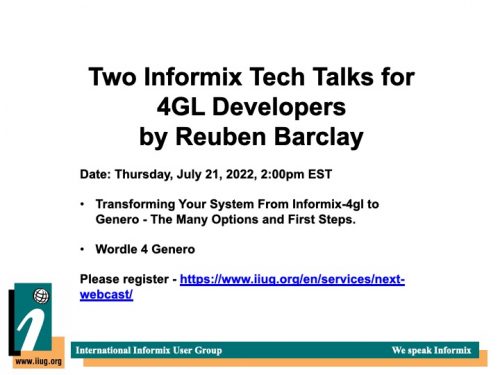 Informix TechTalk by 4JS